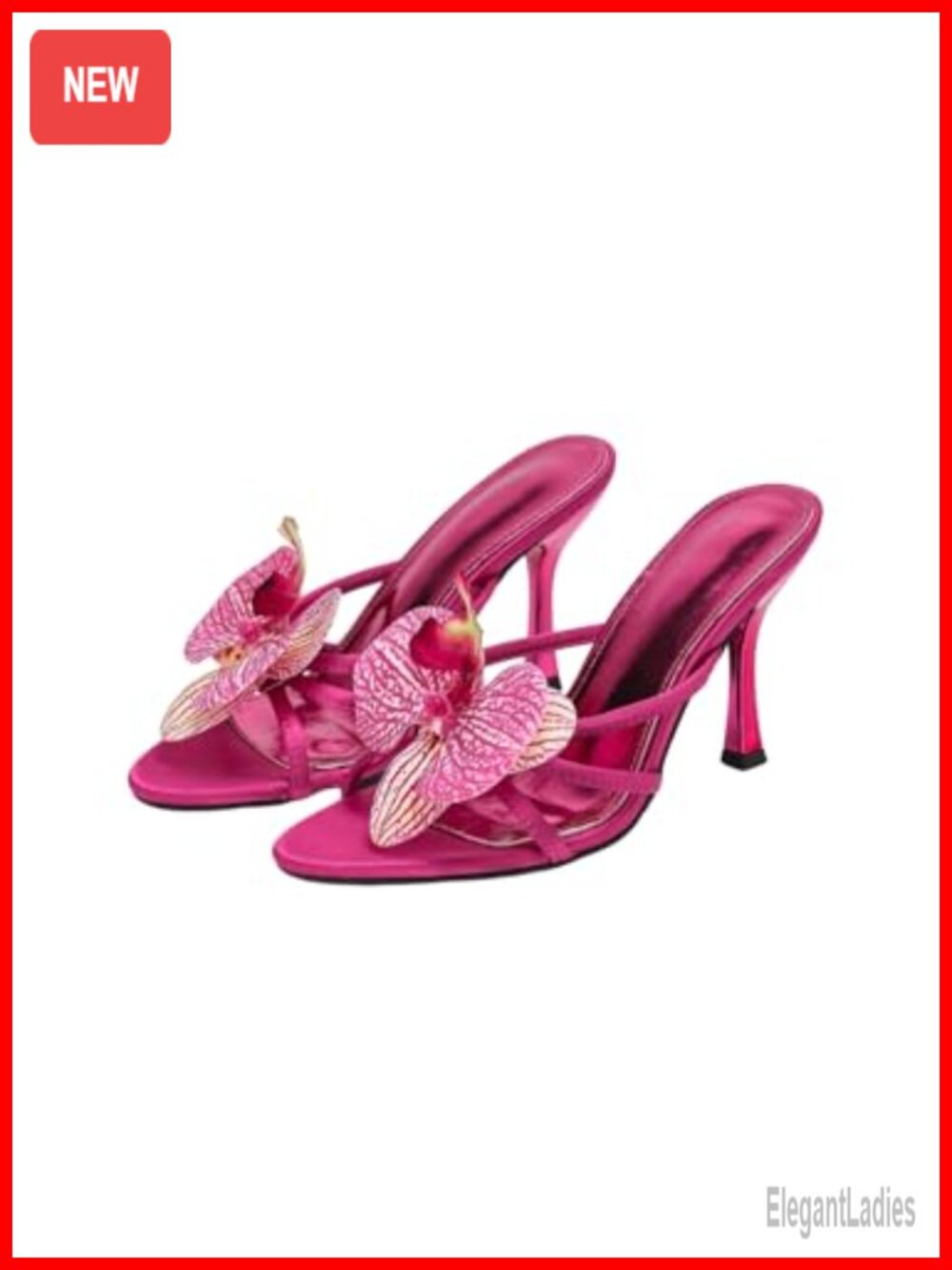 GORGLITTER Women's Faux Leather Kitten Heel Slingback Sandals Pointed Toe